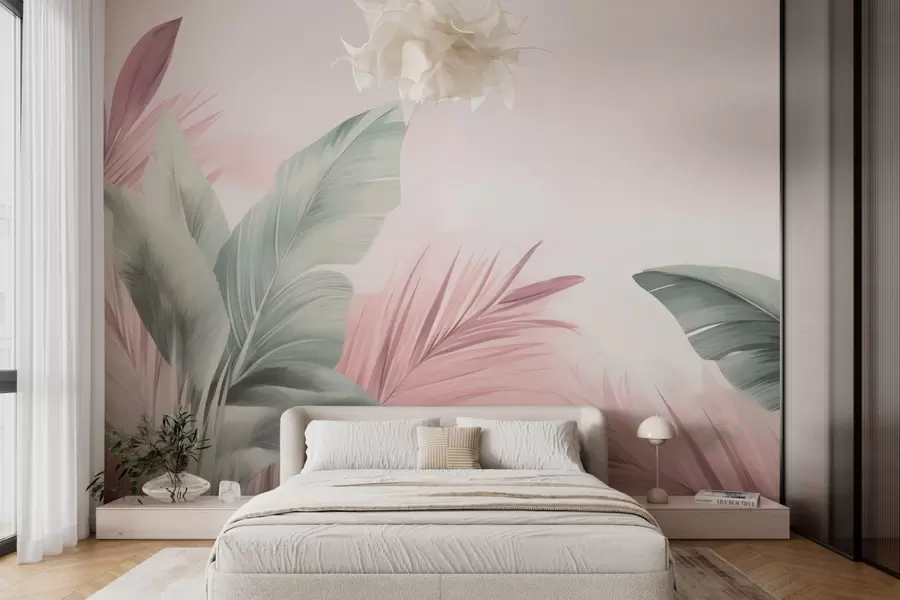 wall murals Banana leaves, long leaves w05377v2