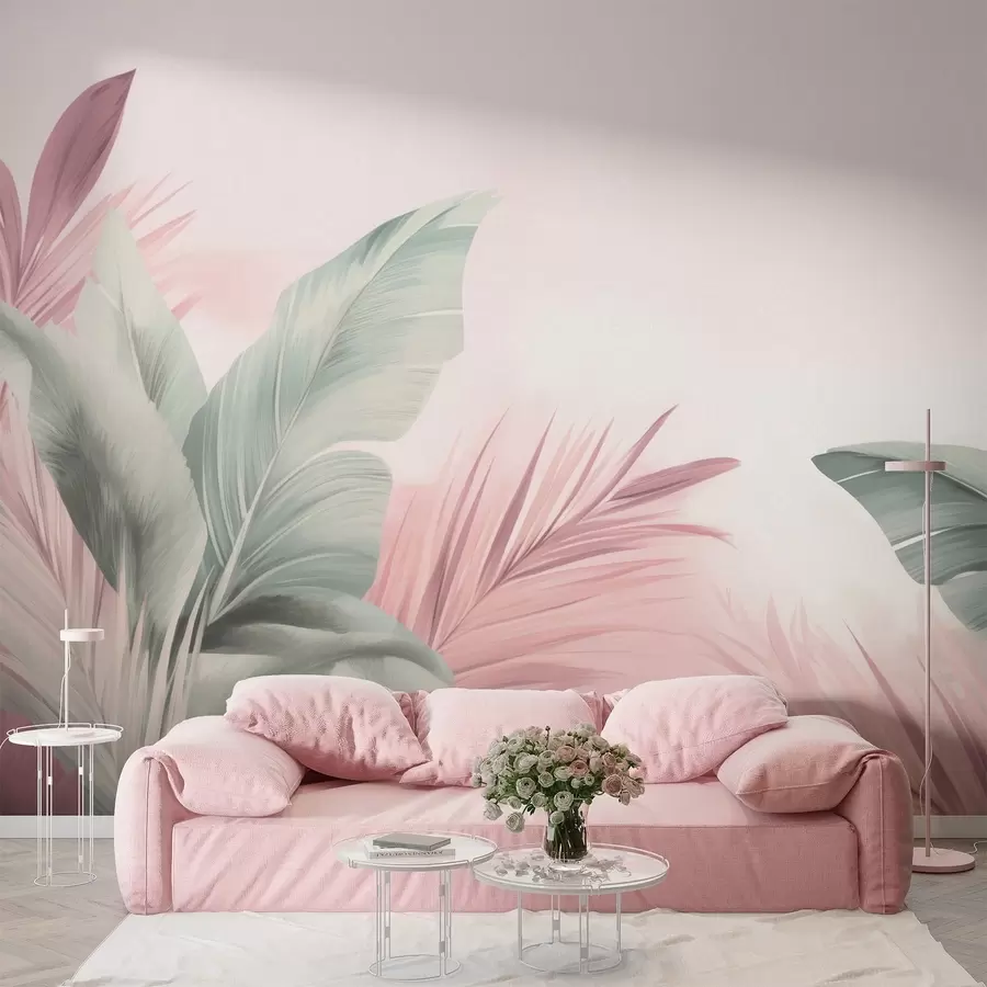 wall murals Banana leaves, long leaves w05377v2