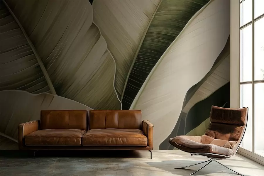 wall murals Banana leaves, long leaves w05403