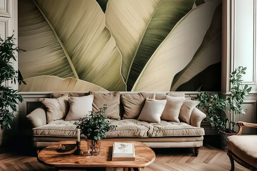 wall murals Banana leaves, long leaves w05403
