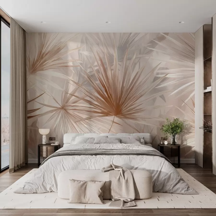 wall murals Bragea, pointed leaves w05405
