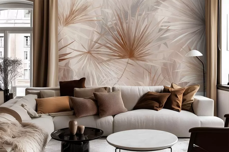 wall murals Bragea, pointed leaves w05405