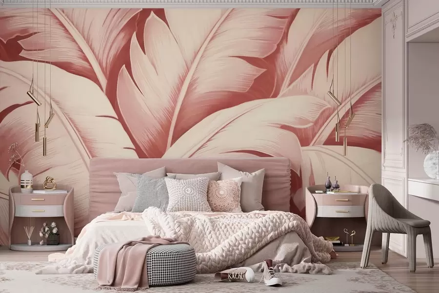 wall murals Large banana leaves w04991v1