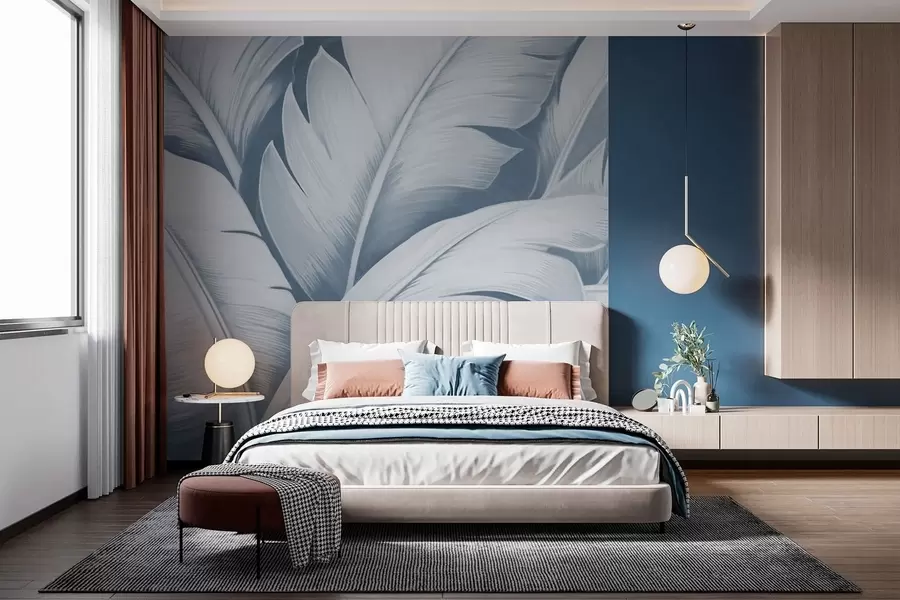 wall murals Large banana leaves w04991v2