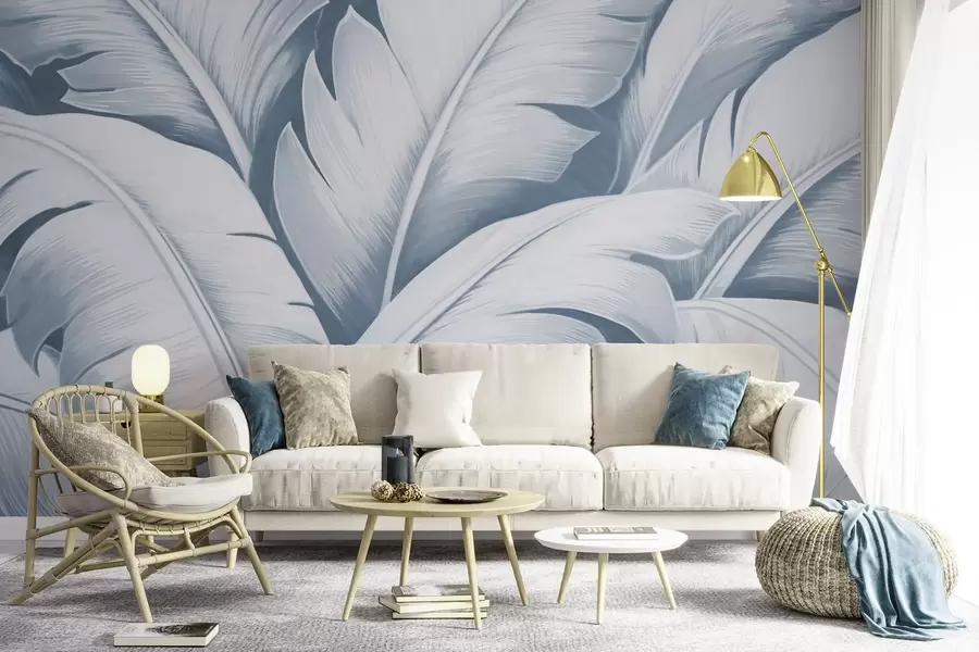 wall murals Large banana leaves w04991v2