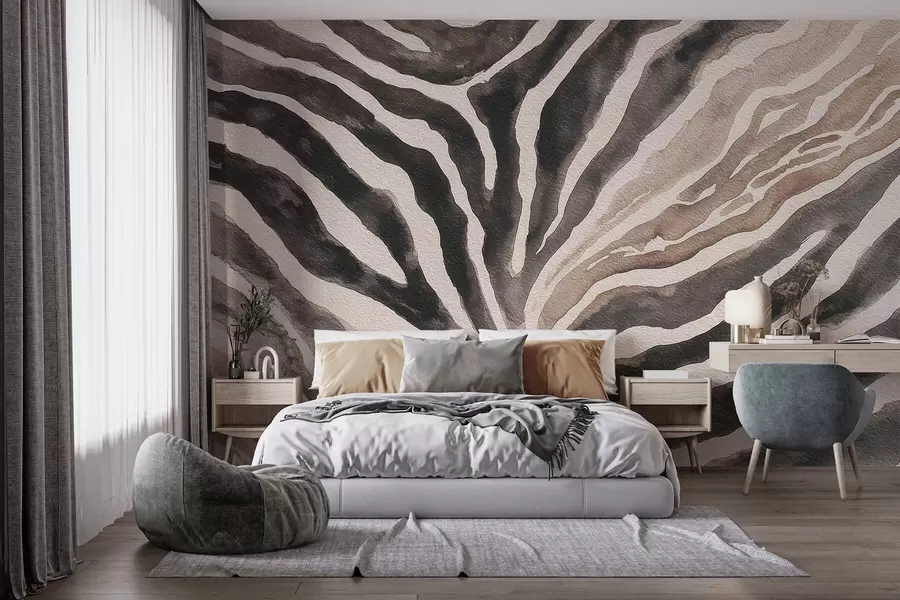 wall murals Soft abstraction with natural textures in neutral tones w09801