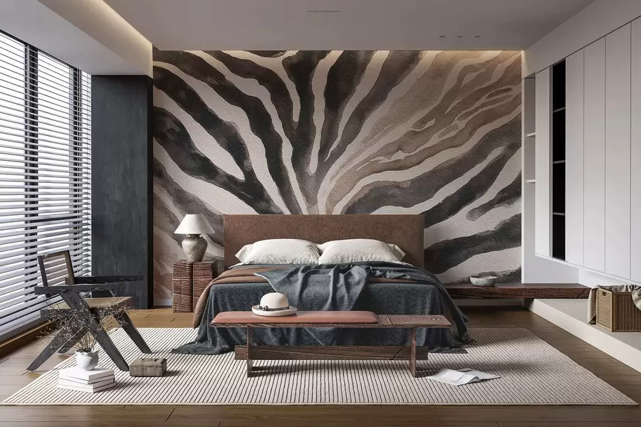 wall murals Soft abstraction with natural textures in neutral tones w09801