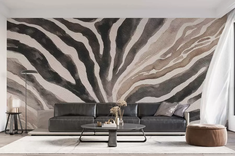 wall murals Soft abstraction with natural textures in neutral tones w09801