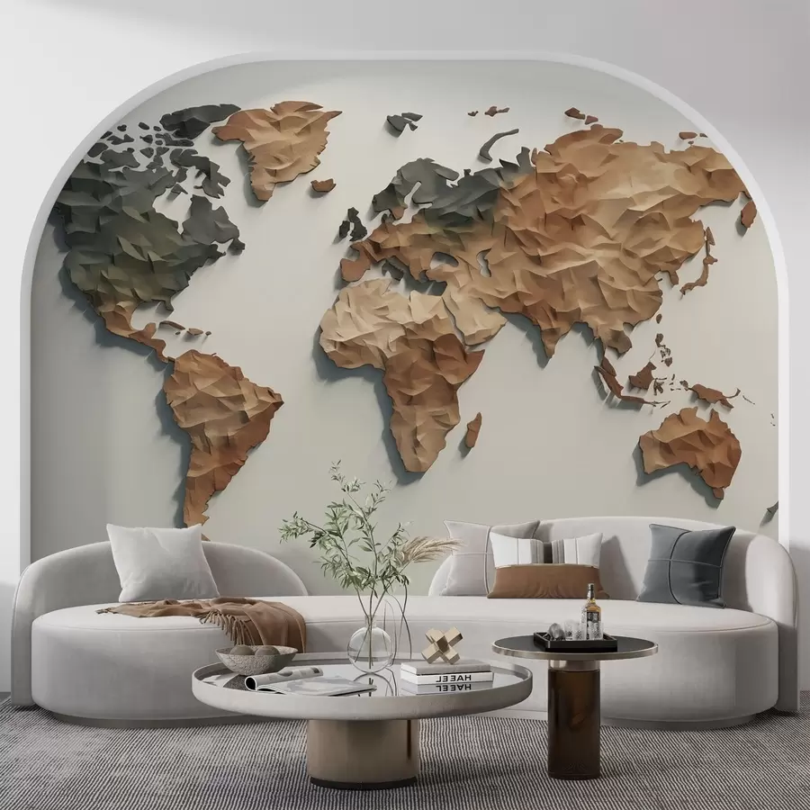 wall murals Abstract World Map w05342
