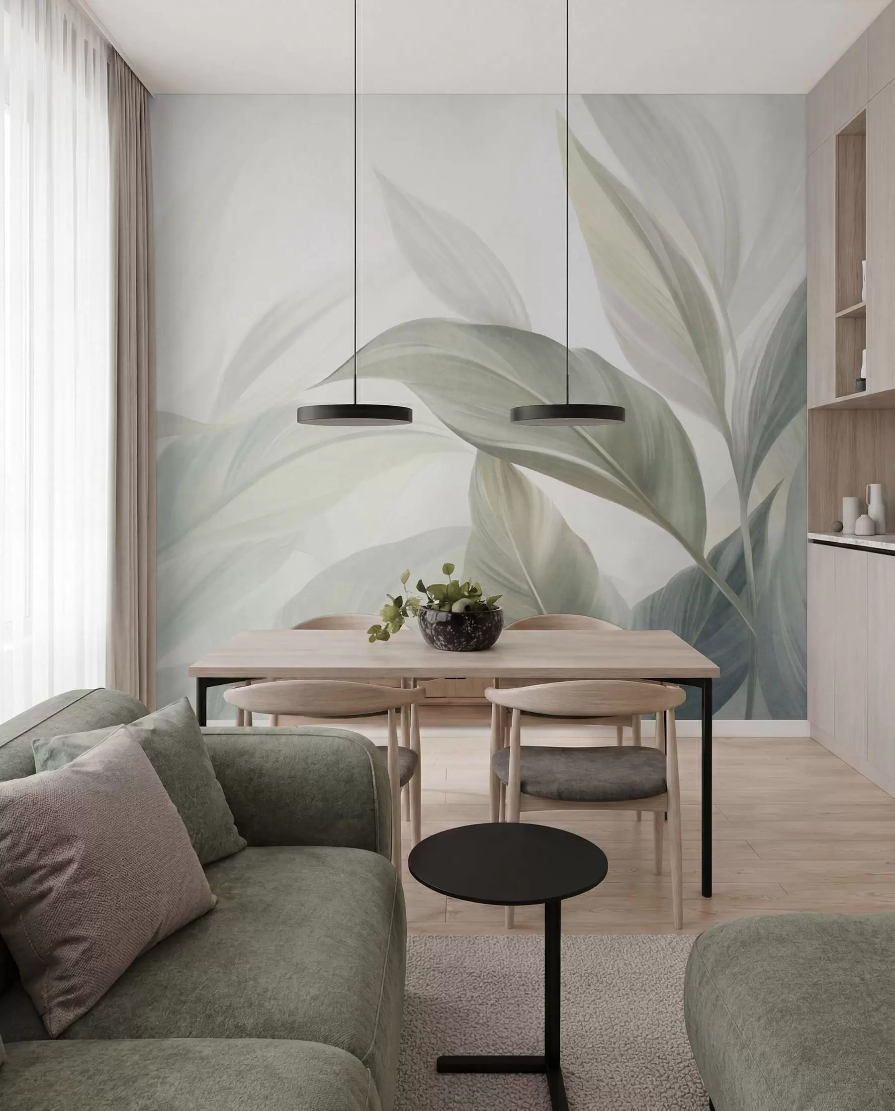 wall murals Sage Leaves w09816