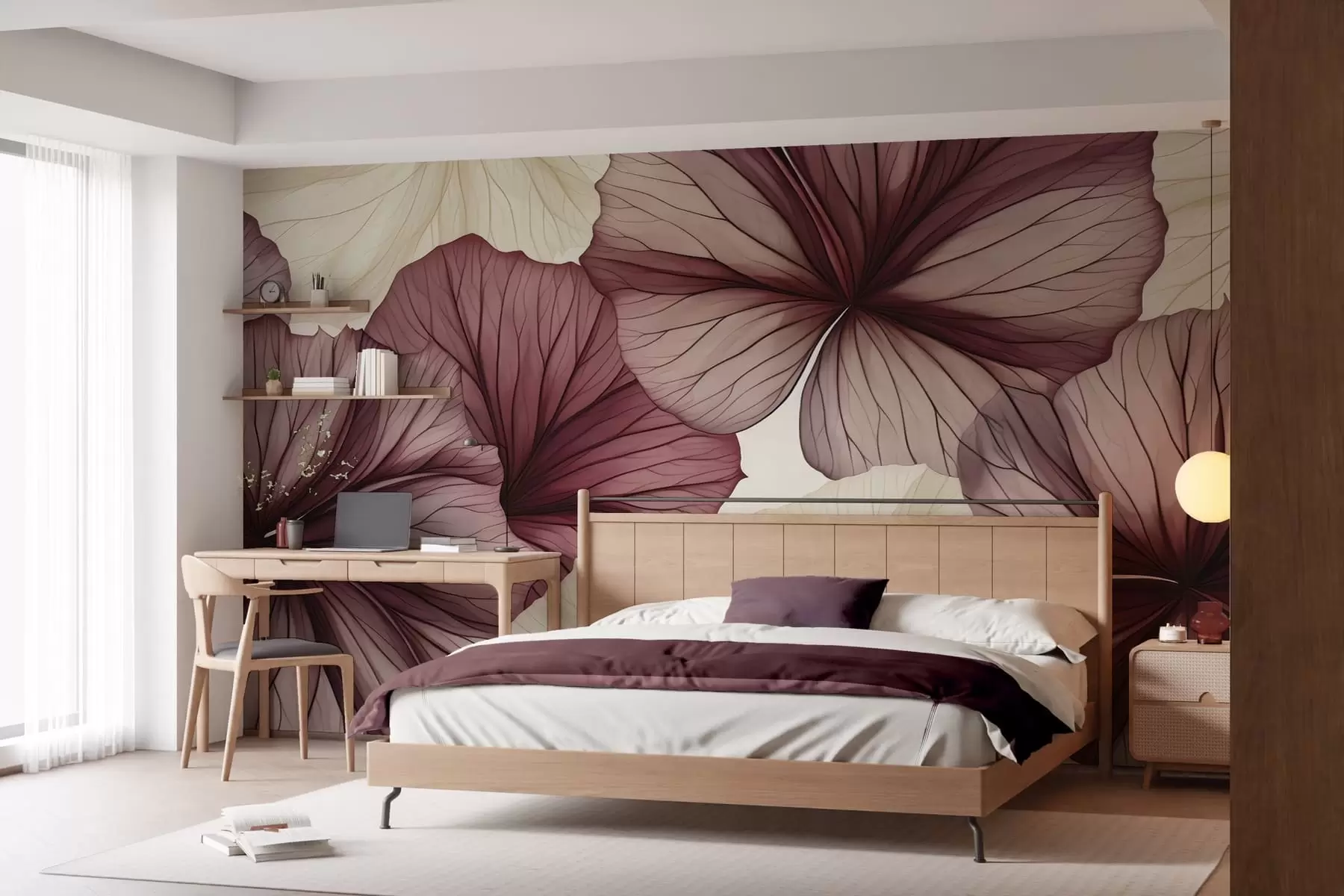 wall murals Large-scale blossoms w05443