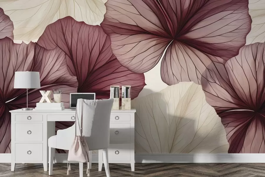 wall murals Large-scale blossoms w05443