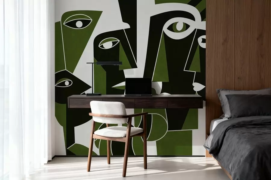 wall murals Faces in african style w05446v3