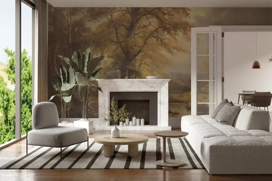 wall murals Vintage forest w05447