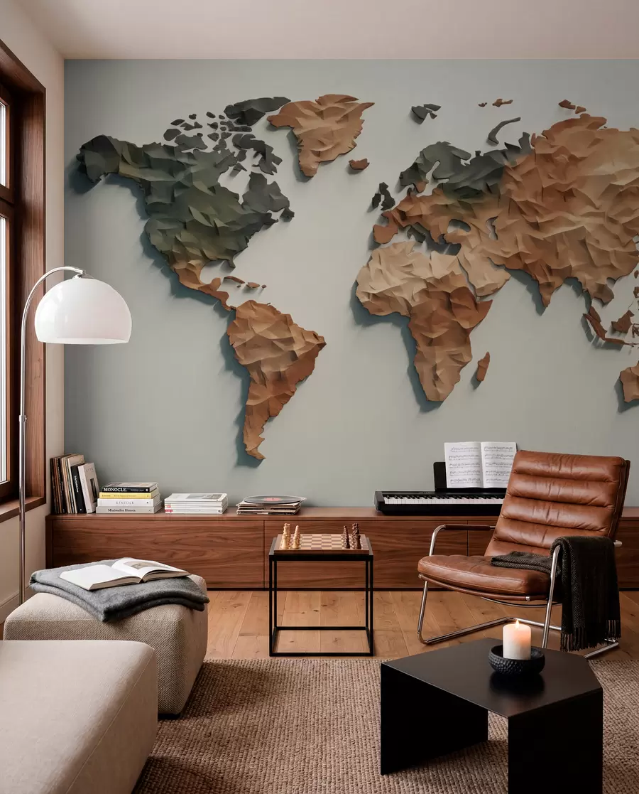 wall murals Abstract World Map c00011