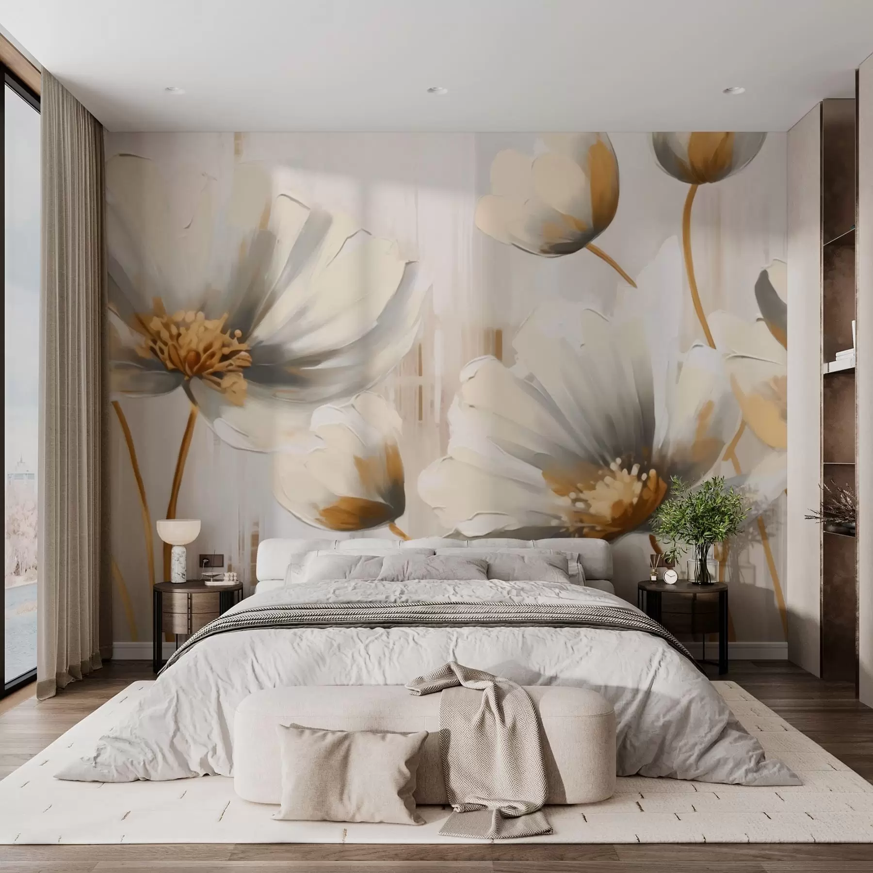 wall murals Classic Flowers w05112