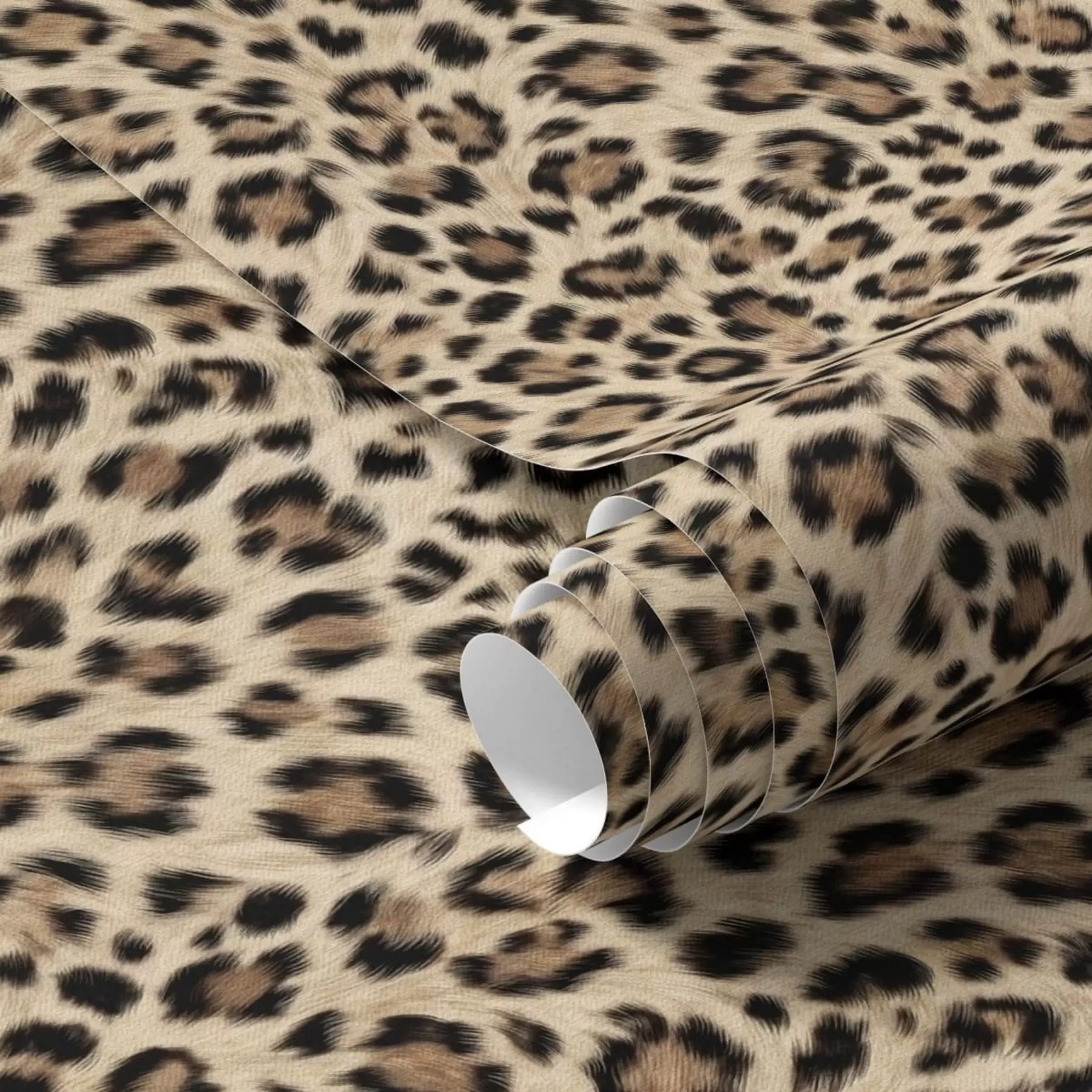wall murals Leopard pattern with spots on light background a01151