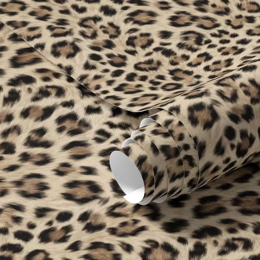 wall murals Leopard pattern with spots on light background a01151