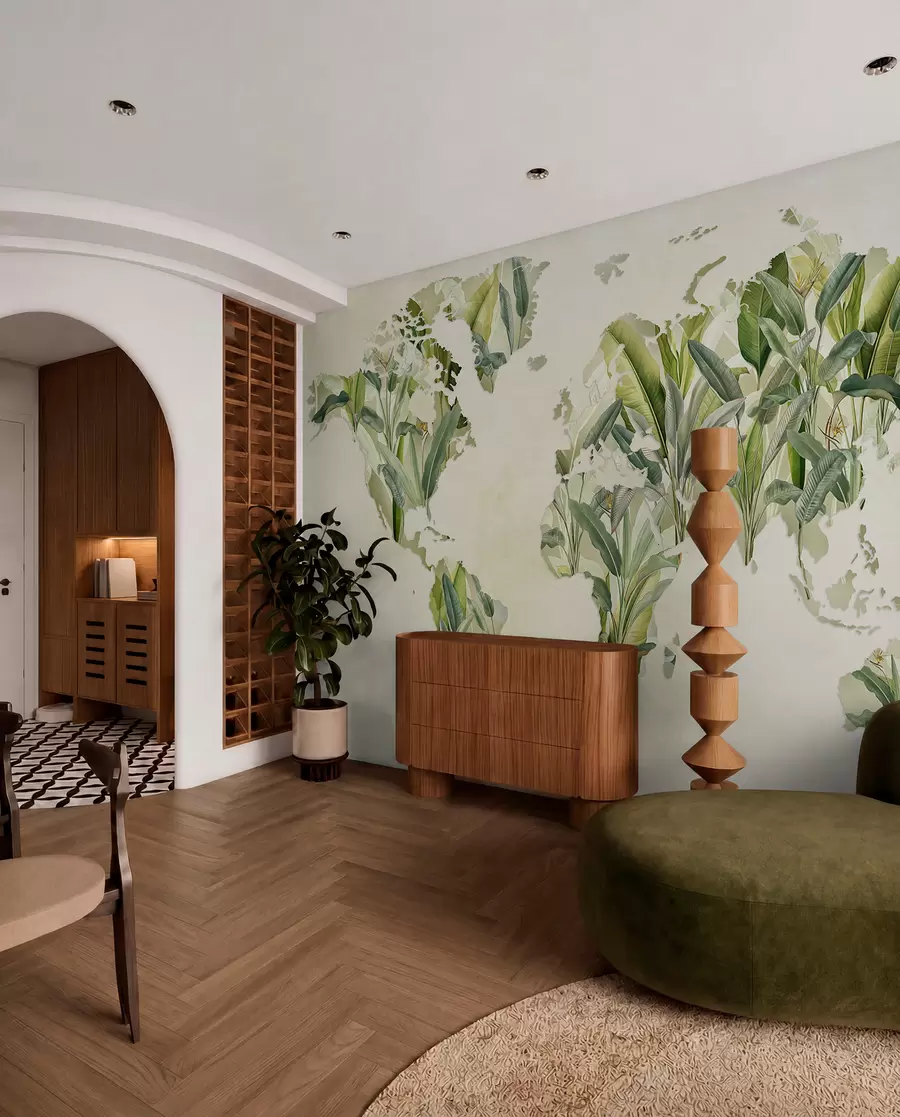 wall murals A World of Leaves c00007