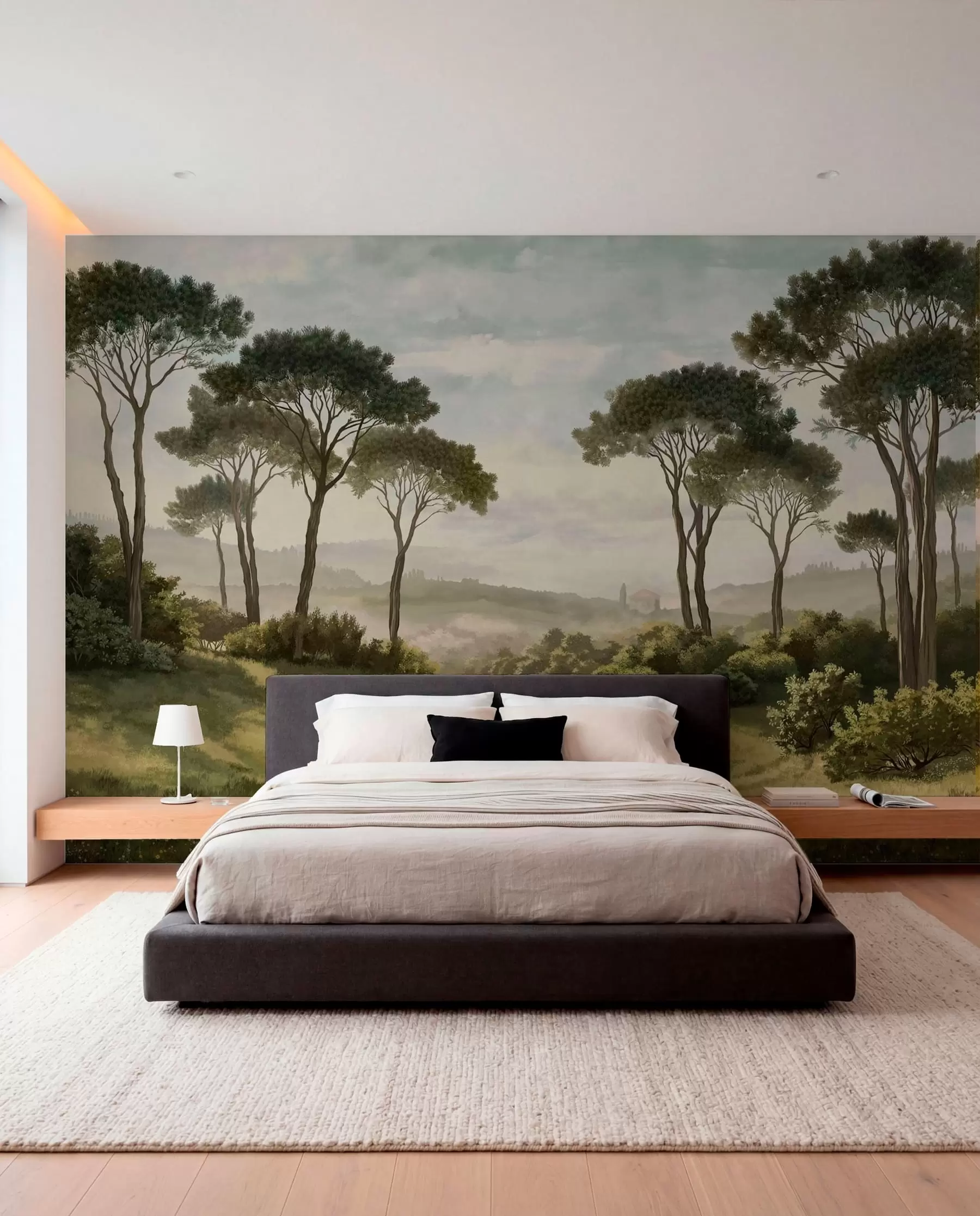wall murals Pines under a Clouded Sky w05122v1