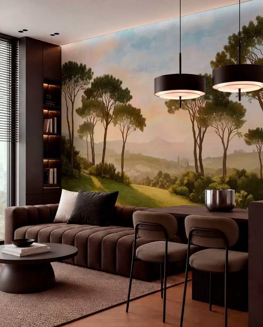 wall murals Pines in the Evening Light w05122