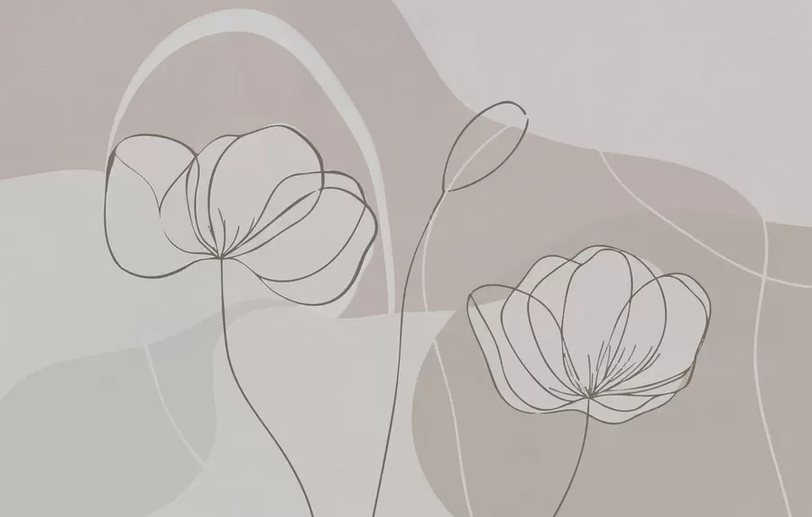 wall murals Minimalist Flowers w09779