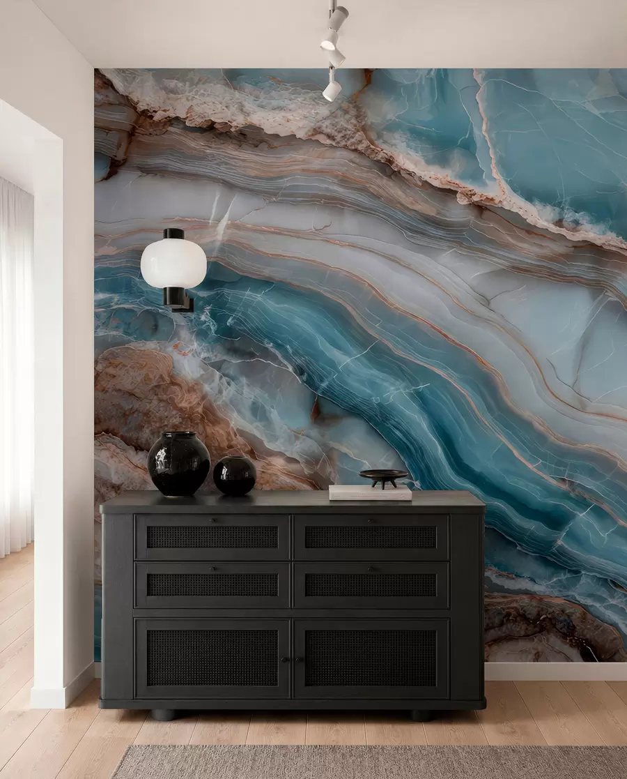 wall murals Marble waves w05488