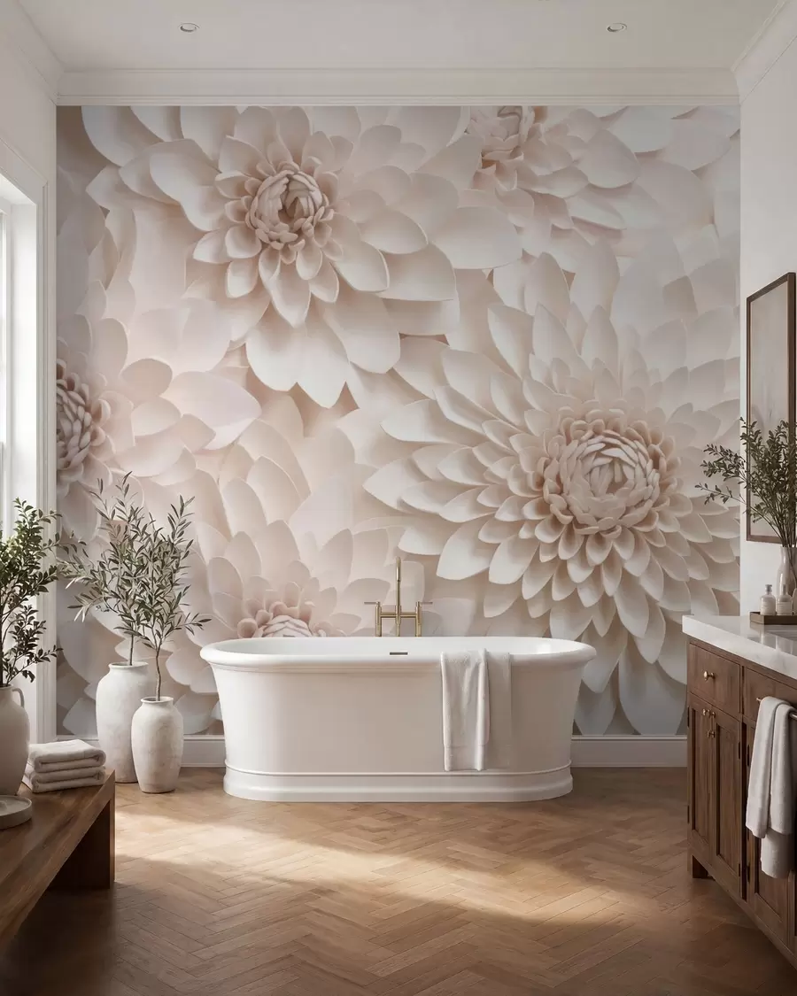 wall murals Large Flowers w05483