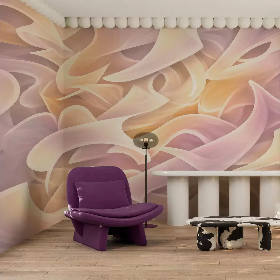 wall murals Intertwining abstract lines w05450