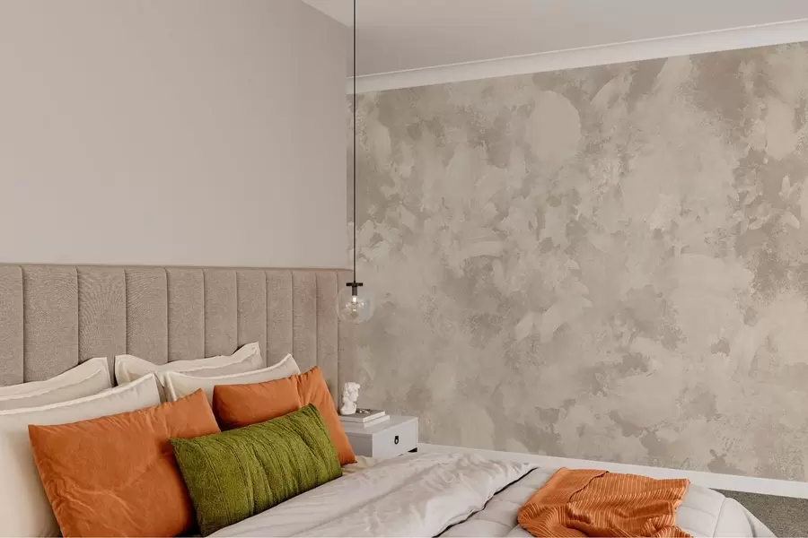 wall murals Minimalism abstract brush texture in beige tones w05160