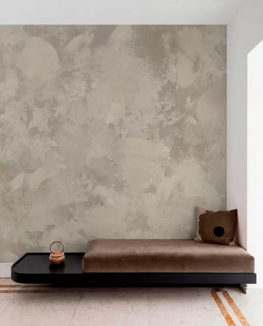 wall murals Minimalism abstract brush texture in beige tones w05160