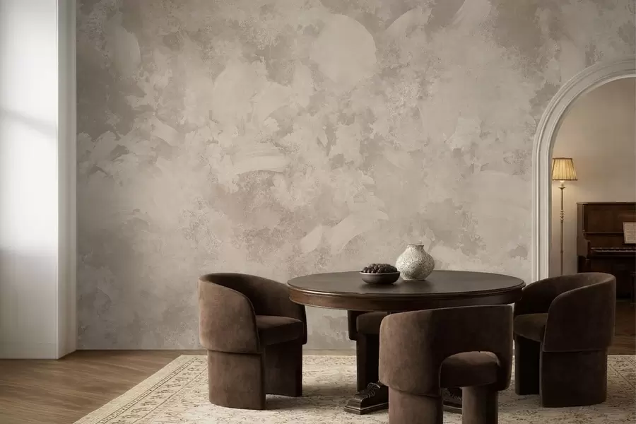 wall murals Minimalism abstract brush texture in beige tones w05160