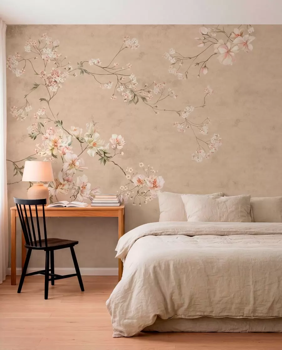 wall murals Blossom Branches on Sand w05427v2