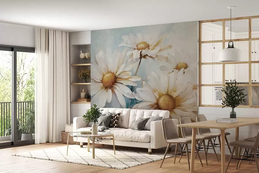 wall murals Floral lightness, daisies w09776
