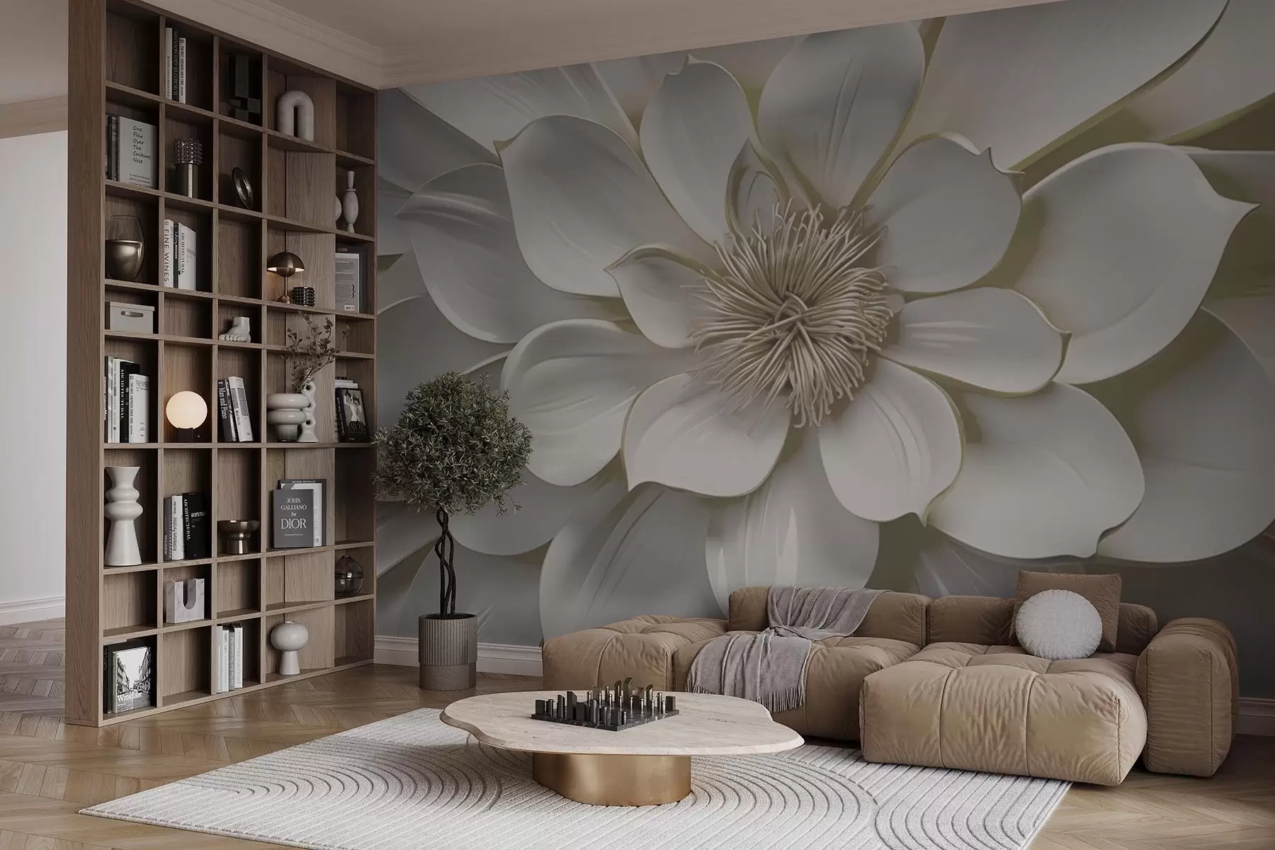 wall murals Floral sculpture w09777