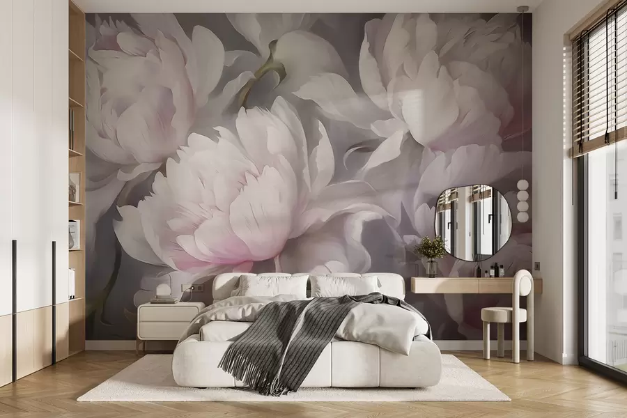wall murals Pastel flowers w09760