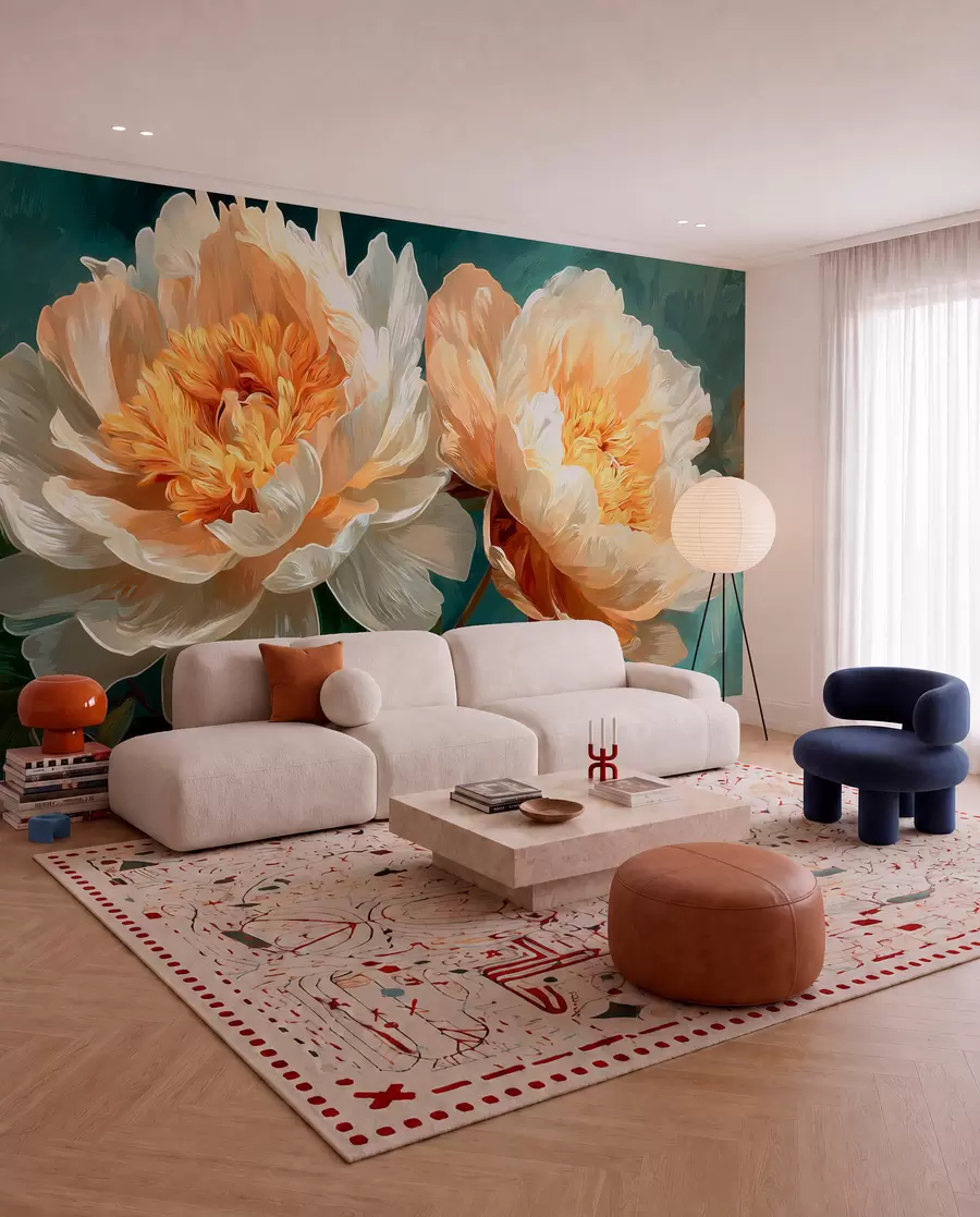 wall murals Peonies w05338