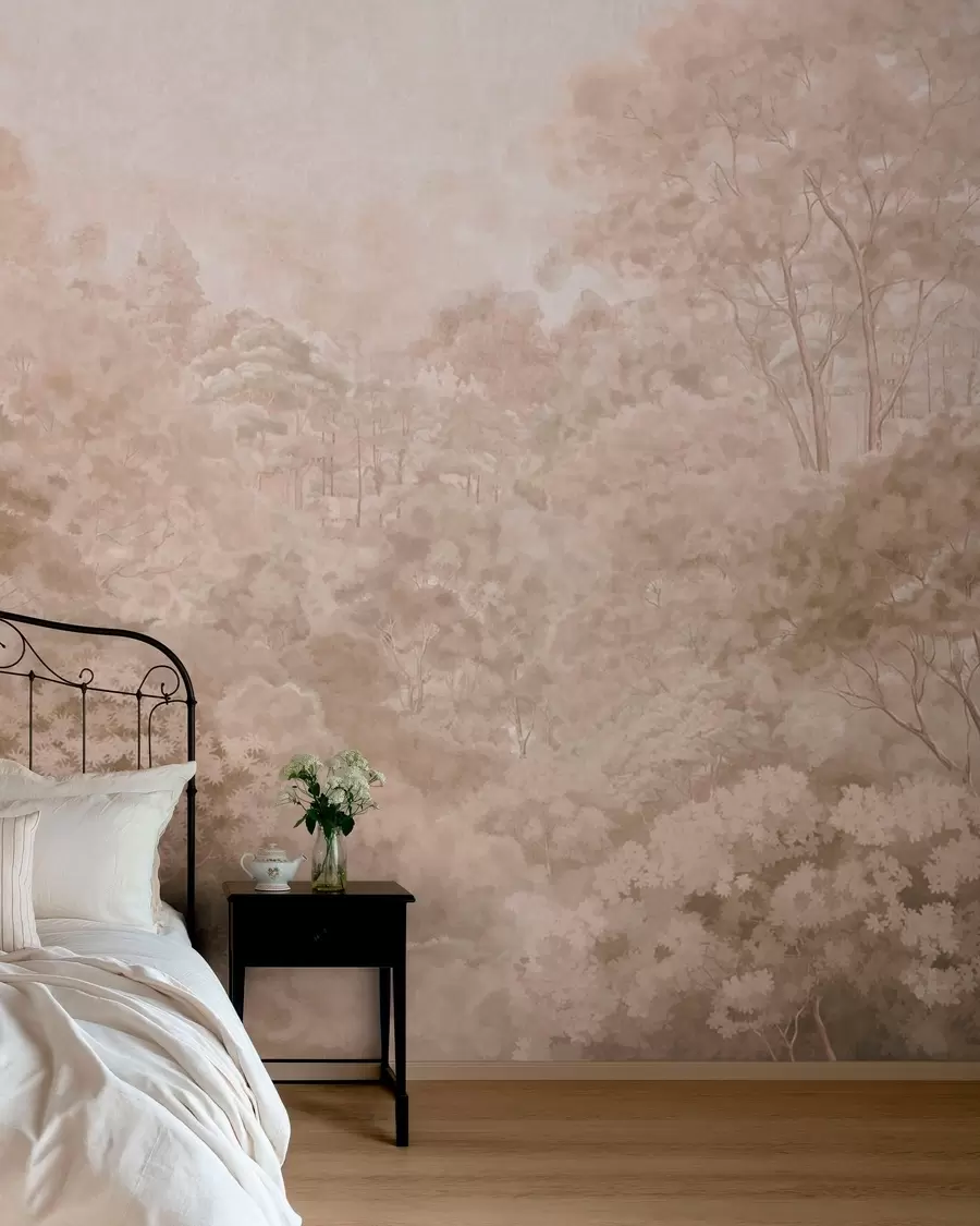 wall murals Sepia Woodland View w05433v1