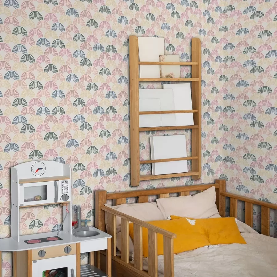 wall murals Multicolor arches in repeating pattern a01164