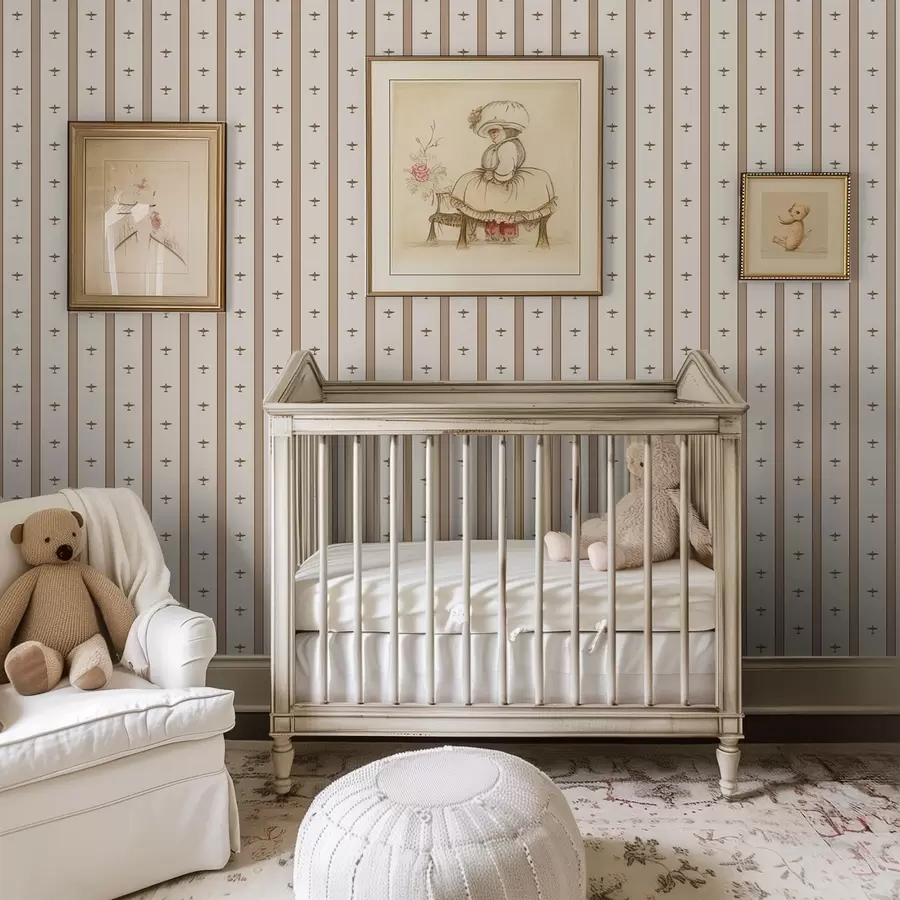 wall murals Small airplanes in stripes on brown background a01171v2