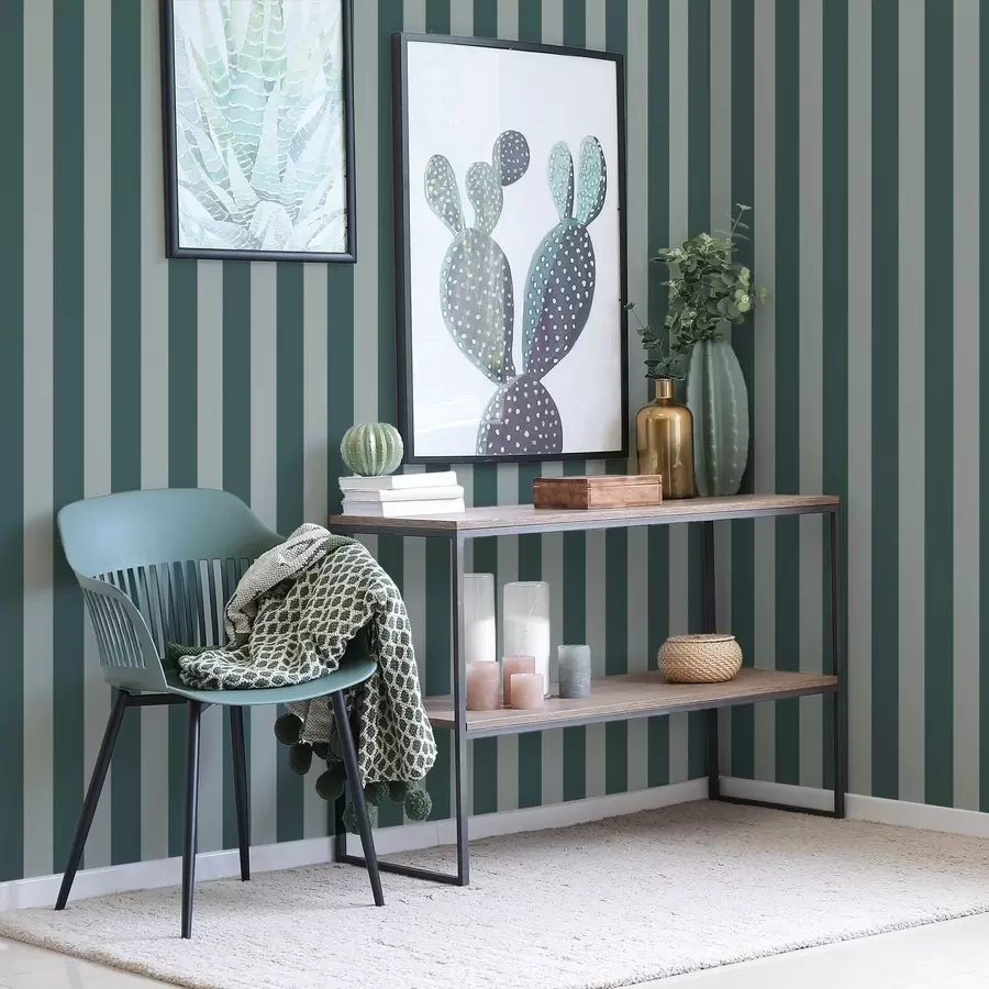 wall murals Green and light vertical stripes a01179v1