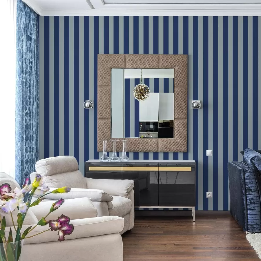 wall murals Blue and light vertical stripes a01179v2
