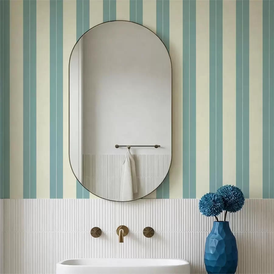 wall murals Blue vertical stripes in Minimalism style a01181v5