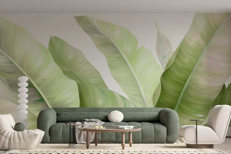 wall murals Large banana leaves w05499