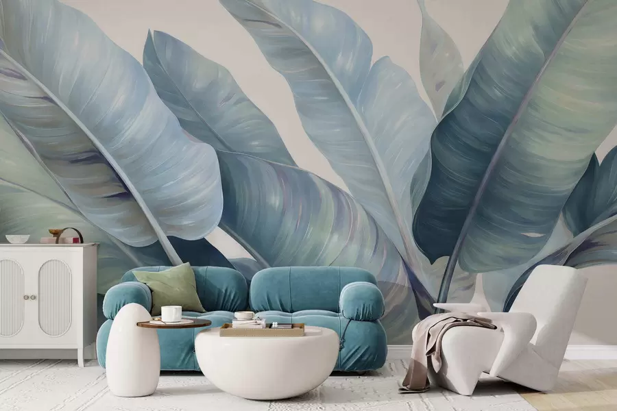 wall murals Large banana leaves w05499v1