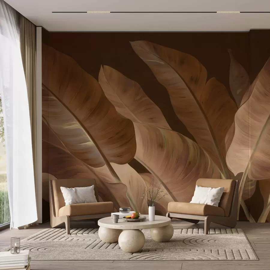 wall murals Large banana leaves w05499v2