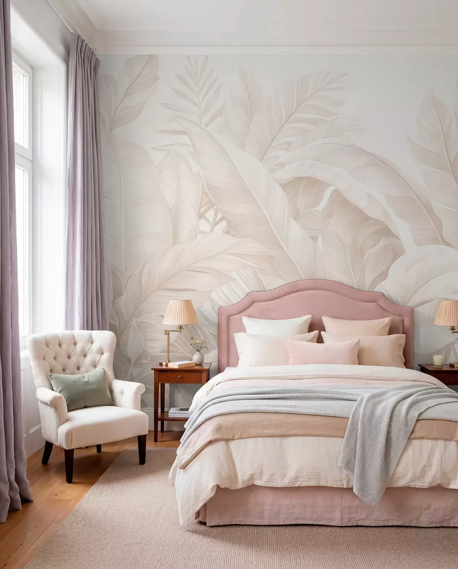 wall murals Vintage tropical leaves w05518