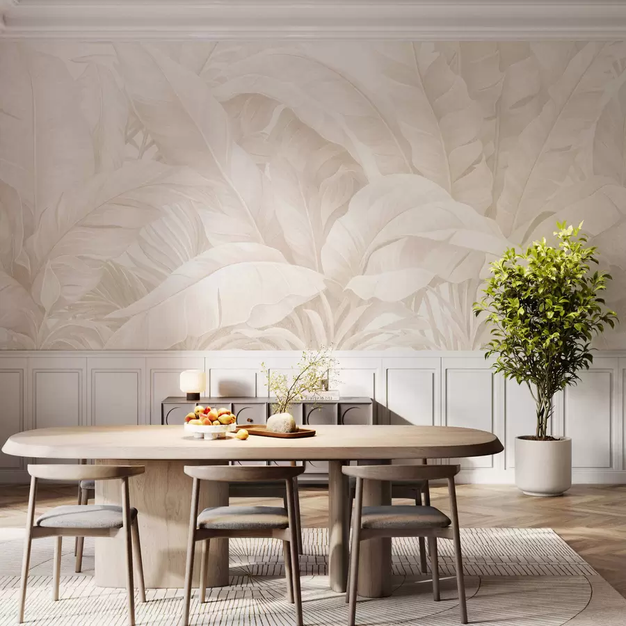 wall murals Vintage tropical leaves w05518