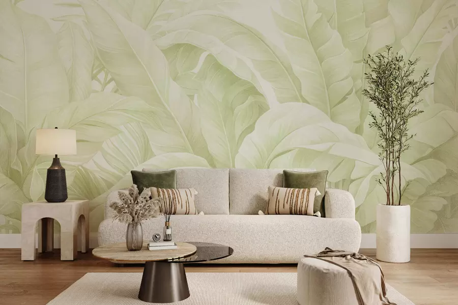 wall murals Vintage tropical leaves w05518v1