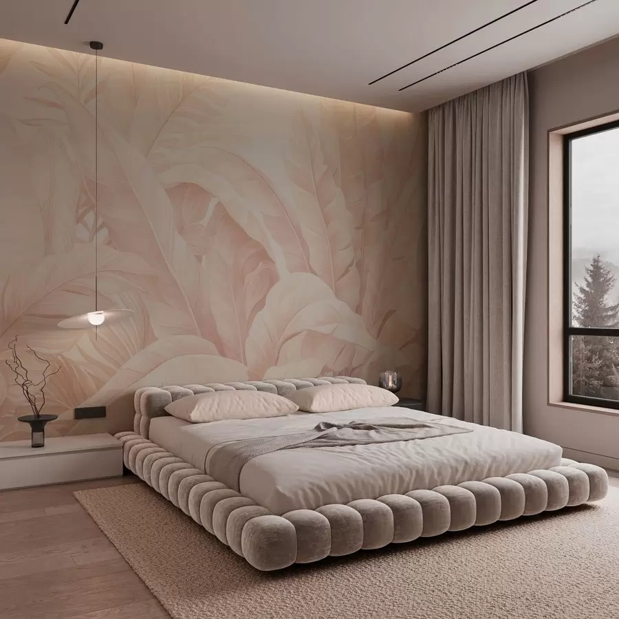 wall murals Vintage tropical leaves w05518v2